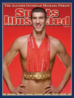 Michael Phelps 8 GOLD Beijing 2008 Sports Illustrated Olympic Swimming