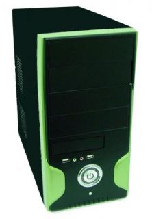 Micro ATX Green Steel Computer Case w Front USB New