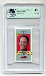 Michelle Wie 2003 Rookie Review Subscriber Card PGI 10