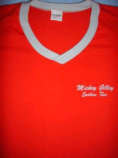 Mickey Gilley Red Vintage Honky Tonk Country Music Concert Tour T