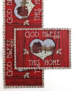 Windham Weavers Table Linens, Set of 4 God Bless This Home Placemats