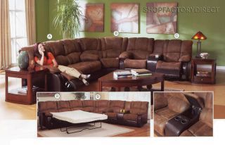 Ronan Microfiber Recliner Sofa Sectional Set Couch New