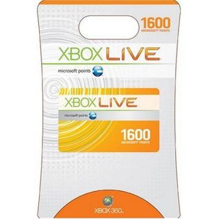 Xbox 360 Live 1600 Microsoft Points Card North American Edition New