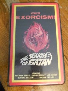 THE TOUCH OF SATAN ~ SUPER RARE BIG CLAMSHELL KING OF VIDEO ~ EXORCISM
