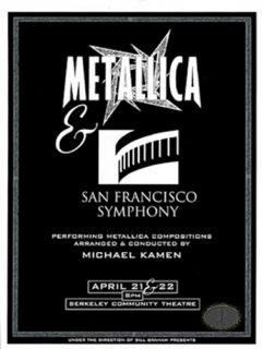 SYMPHONY 1999 S&M Concert Program Programme Michael Kamen Berkeley