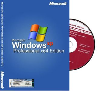 Microsoft Windows XP Professional 64 Bit XP Pro Full Version SP2 Free