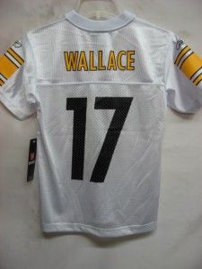Mike Wallace Pittsburgh Steelers NFL Boys Kids Youth Jersey s XL Black