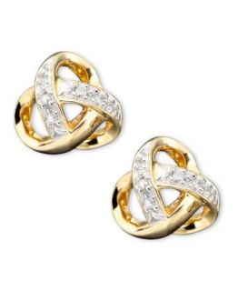 18k Gold Earrings, Love Knot Stud Earrings   Earrings   Jewelry
