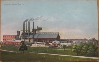 1909 Postcard Perry Iron Works Erie PA Pennsylvania