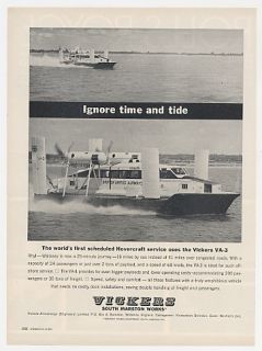 1962 British United Airways Vickers VA 3 Hovercraft Ad