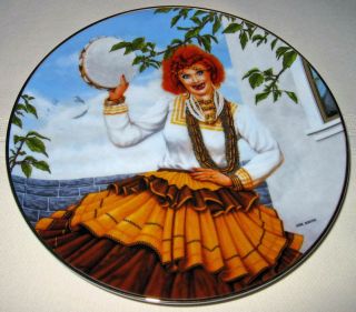 Love Lucy Lucille Ball Queen of Gypsies Plate MIB COA