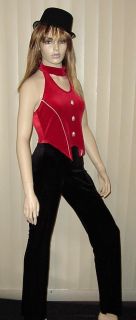 Midnight Red Leo Black Pants Dance Costumes Adult S