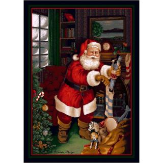 Milliken Winter Seasonal Santas Visit Christmas Novelty Rug
