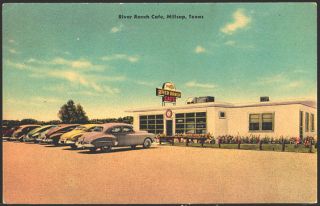 Millsap Texas TX 1950 Roadside View Brazos River Ranch Cafe Vintage