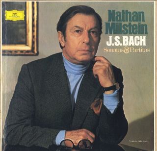 Milstein Bach Partitas Sonatas 3 LP Box DGG Italian Pressing NM VG