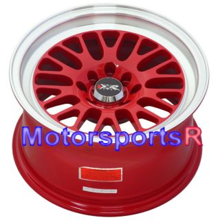 16 16x8 XXR 531 RED +20 Rims Wheels Deep Dish Stance 4x100 01 Acura