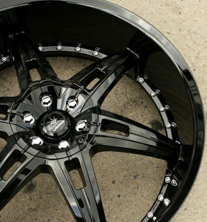 Verde Allusion 24 Gloss Black Rims Wheels Tahoe Avalanche 24 x 9 5 6H