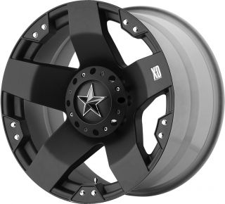 24 Black XD Rockstar Wheels 8x6 5 44mm Chevy Dodge