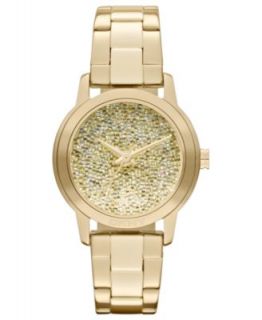 DKNY Watch, Womens Gold Ion Plated Stainless Steel Bracelet 32mm