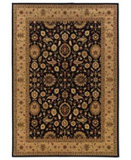 Nourison Round Area Rug, Rajah JA18 Bijar Black 8