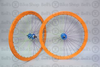 Velocity B43 Track Wheels Orange Purple Green Radial Fixed Gear