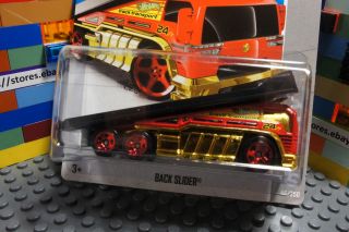 Hot Wheels Red Back Slider Diecast Track Transport Hauler Truck HW