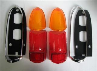 MG Midget 62 69 Euro Tail Lamp Lens Kit Upper Lower Lens Rims Gaskets