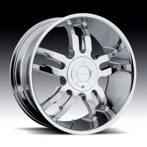 22 inch Gitano G 48 Chrome Wheel Rim 5x115 Chrysler 300C Charger