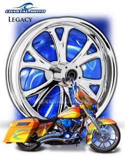 Legacy Chrome Custom Motorcycle Wheels Harley Streetglide Roadglide