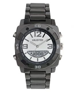Unlisted Watch, Mens Analog Digital Gunmetal Tone Bracelet UL1188