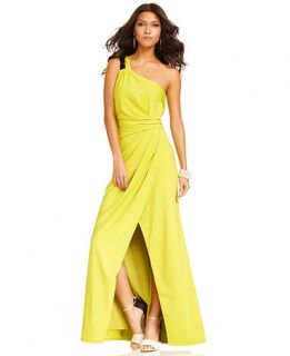 Jessica Simpson Dress, Sleeveless One Shoulder Gown   Womens Dresses