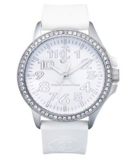 Juicy Couture Watch, Womens Jetsetter White Silicone Jelly Strap 38mm