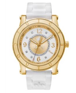 Juicy Couture Watch, Womens HRH White Silicone Bracelet 1900773