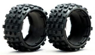 RC Rear Knobby Tire Set for Rovan HPI KM Baja 5B (Inner Foam is NOT