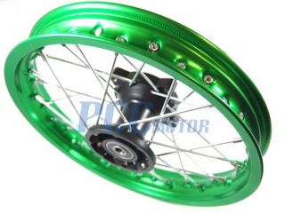 12 Front Green Alum Rim Wheel XR50 CRF50 110 125 12mm 9 RM06G