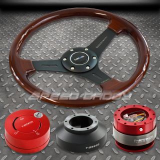 NRG Wood Steering Wheel Hub Red Quick Release Lock Kit 07 12 Impreza