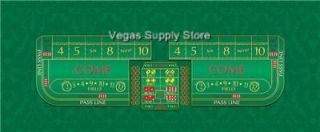 Casino Grade Digital Synthetic 10 Craps Layout / Felt   Fire & Stain