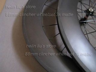 Carbon Wheelset with 3K Matte Finish Carbon Fiber Bike Wheels