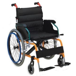 Manual Aluminum Cushion Transport Folding Wheelchair