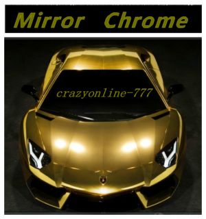 1x Car Auto Gold Chrome Wrapping Vinyl Film Air Release 12 X60 31cm