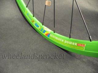 Green Weinmann Deep V Track Fixed Gear Wheels Wheelset