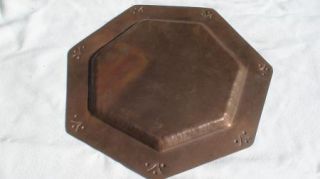 Hand Hammered Copper Arts and Crafts Tray