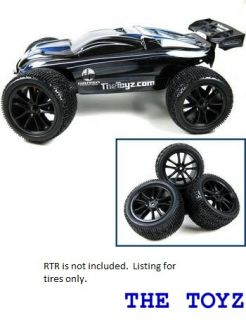 Traxxas Mini 1 16 Revo Black Rim and Tire Set Toyz 201 Black