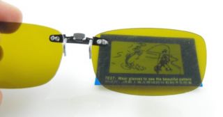 55POLARIZED Sunglasses Clip Ons Grey Nightvision Yellow