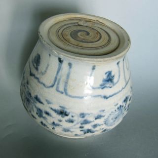 15th Cent Vietnamese Blue and White Jar Floral