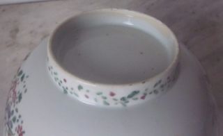 Antique Chinese Export Famille Rose Porcelain Bowl 18th Century