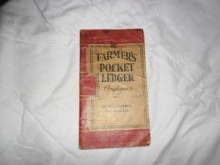 1920s John Deere D1 282 Farmers Pocket Ledger Thorntown Indiana