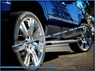 Escalade 24 inch High Polish wheels WITH TIRES GMC Chevrolet rims
