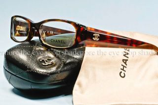 New Chanel Eyeglasses Frame 3173 C 714 Havana Gold CC Authentic