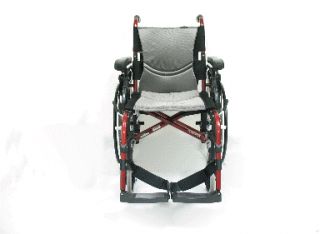 Karman S305 Wheelchair Red w Memory Foam Seat Cushion